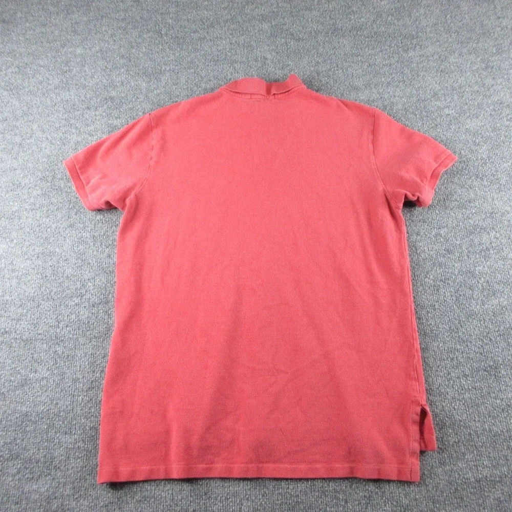 Polo Ralph Lauren Polo Shirt Mens L Red Short Sleeve Custom Fit Cotton Logo